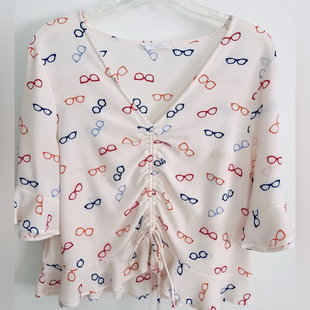 Elodie eyeglass pattern top